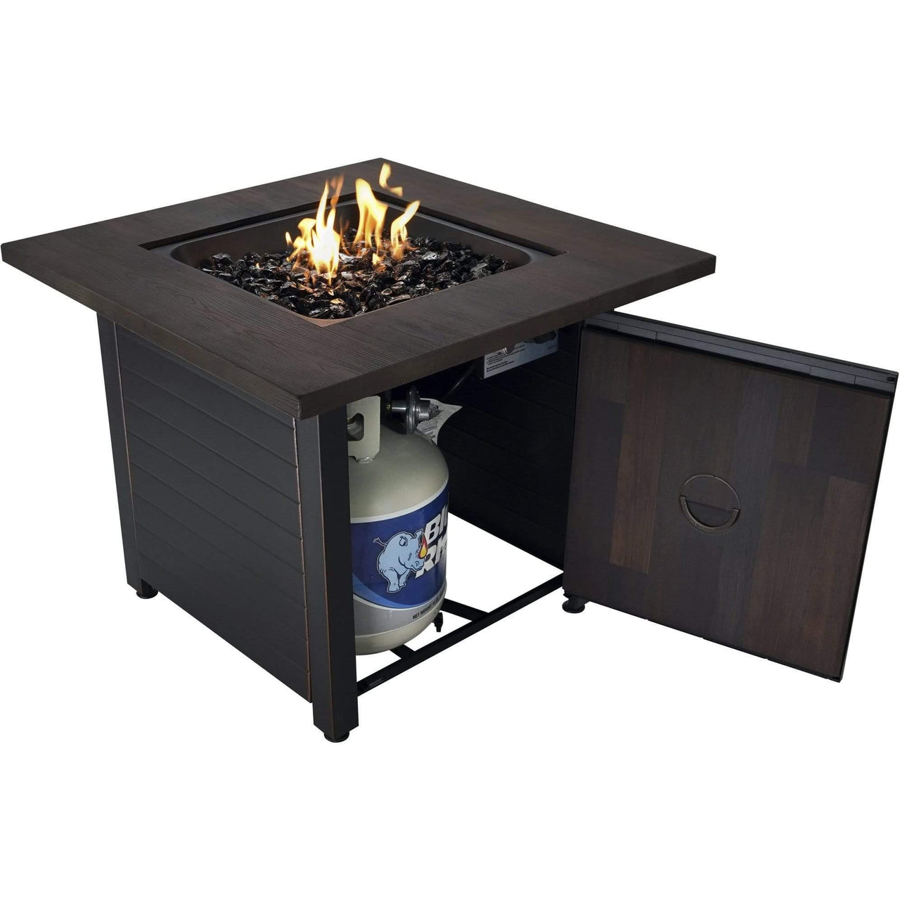 Endless Summer The Spencer, 30" LP Gas Outdoor Fire Pit with Printed Resin Mantel - GAD15297ES - Fire Pit Stock